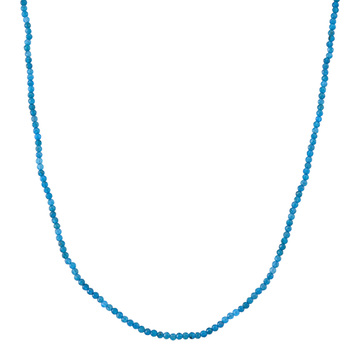 D'Joy - Apatite Beads Adjustable Necklace (Size - 18+2 Ext) in Rhodium Overlay Sterling Silver 28.00 Ct. V32514286 0