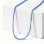 D'Joy - Apatite Beads Adjustable Necklace (Size - 18+2 Ext) in Rhodium Overlay Sterling Silver 28.00 Ct._8577188_1