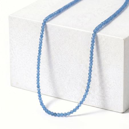 D'Joy - Apatite Beads Adjustable Necklace (Size - 18-2 Ext) in Rhodium Overlay Sterling Silver 28.00 Ct. 8577188 2