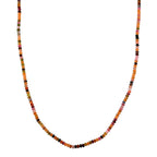 D'Joy - Multi-Tourmaline Adjustable Beads Necklace (Size - 18+2 Ext) in Rhodium Overlay Sterling Silver 45.00 Ct._8577195