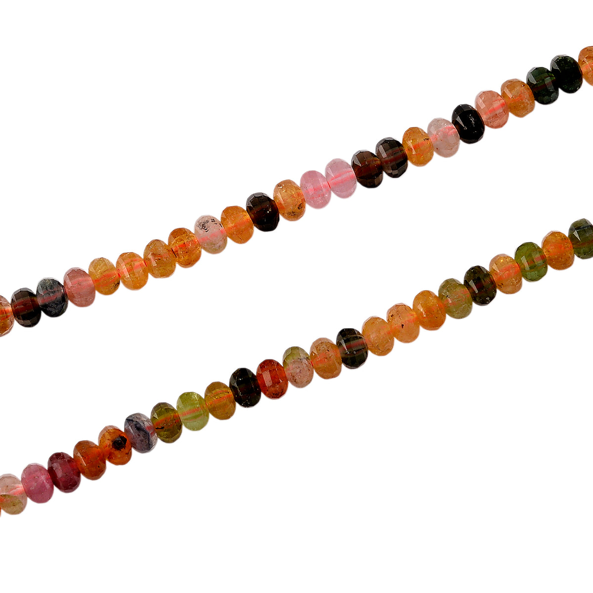 LIVE FROM BRAZIL SPECIAL - Multi-Tourmaline Adjustable Beads Necklace (Size - 18+2 Ext) in Rhodium Overlay Sterling Silver 45.00 Ct. V32516318 4