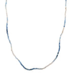 D'Joy Aquamarine Beads Necklace in Rhodium OverlaySterling Silver  28.000  Ct._8577197