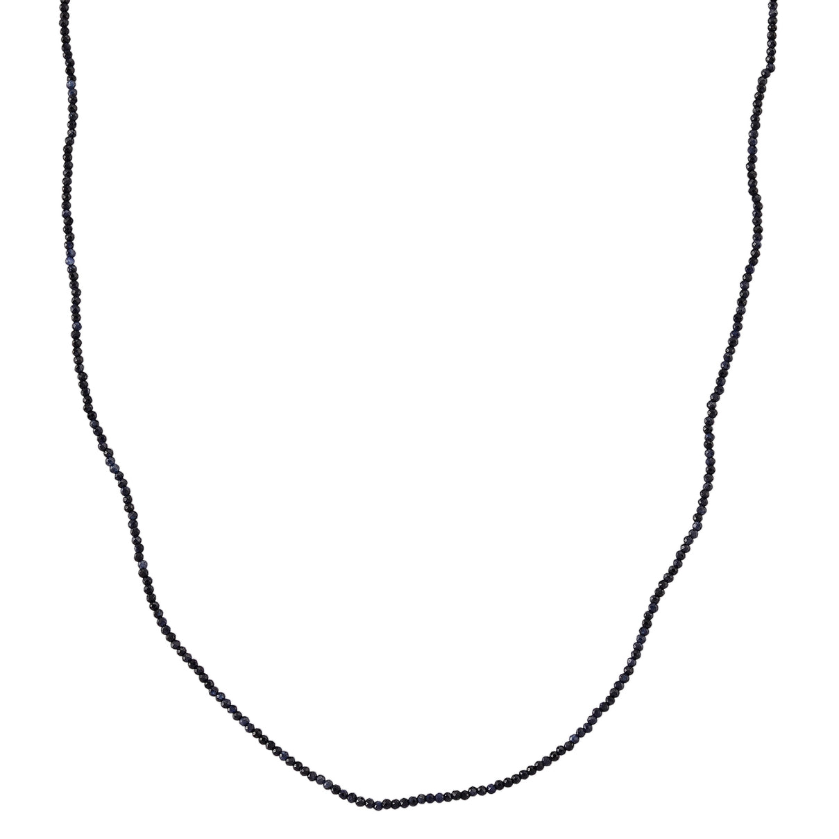 D'Joy - Ceylon Sapphire Adjustable Beads Necklace (Size - 18+2 Ext) in Rhodium Overlay Sterling Silver 12.00 Ct. V32489551 0
