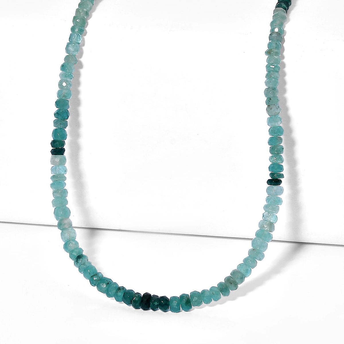 D'Joy - Grandidierite Necklace (Size - 18+2 Ext) in Rhodium Overlay Sterling Silver 58.00 Ct. V32523187 0