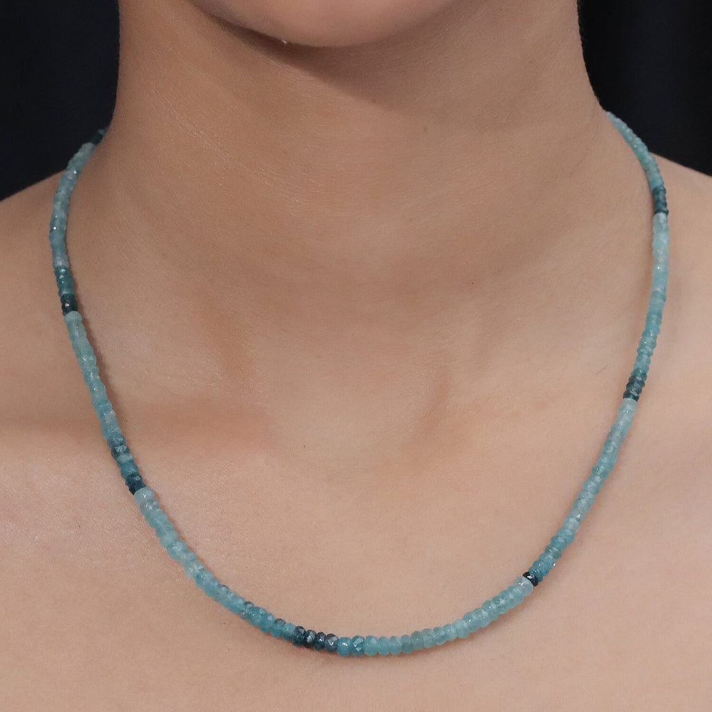 D'Joy - Grandidierite Necklace (Size - 18+2 Ext) in Rhodium Overlay Sterling Silver 58.00 Ct._8577362_1