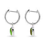 D'Joy - Ammolite Hoop Earring in Rhodium Overlay Sterling Silver 1.70 Ct._8577570_3