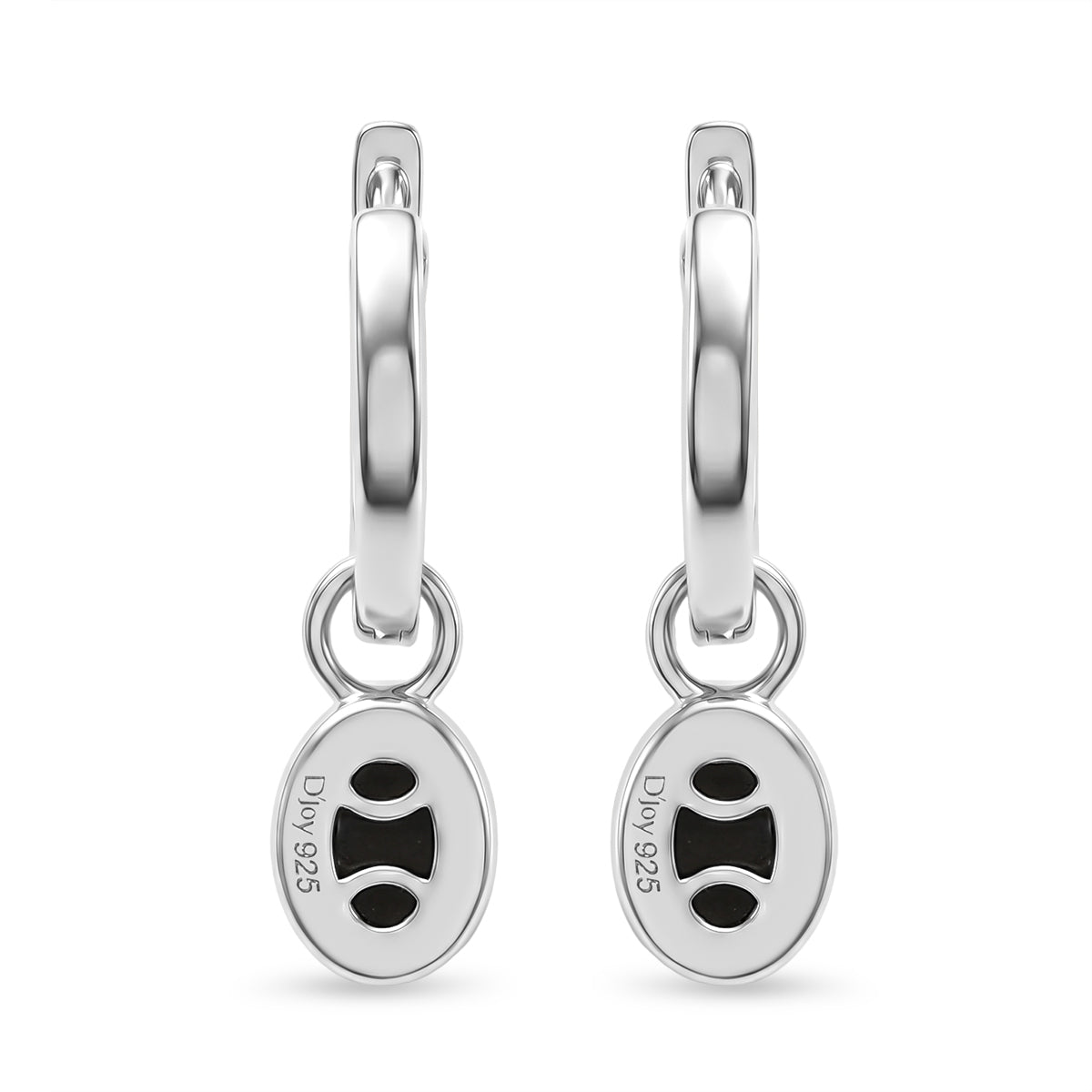 D'Joy - Ammolite Hoop Earring in Rhodium Overlay Sterling Silver 1.70 Ct. 8577570 5