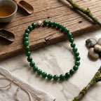 Green Jade (16MM) Necklace (Size - 20) with Magnetic Clasp in Rhodium Overlay Sterling Silver 1000.00 Ct._8577654_2
