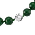 Green Jade (16MM) Necklace (Size - 20) with Magnetic Clasp in Rhodium Overlay Sterling Silver 1000.00 Ct._8577654_3