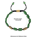 Enhanced Green Jade & Black Cubic Zirconia Adjustable Beads Bracelet (Size - 6.5 to 9.5) 75.20 Ct._8577707_6