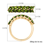 D'Joy - Natural Chrome Diopside Leaf Vine Ring in Yellow Gold Plated Sterling Silver 1.20 Ct._8578673_5