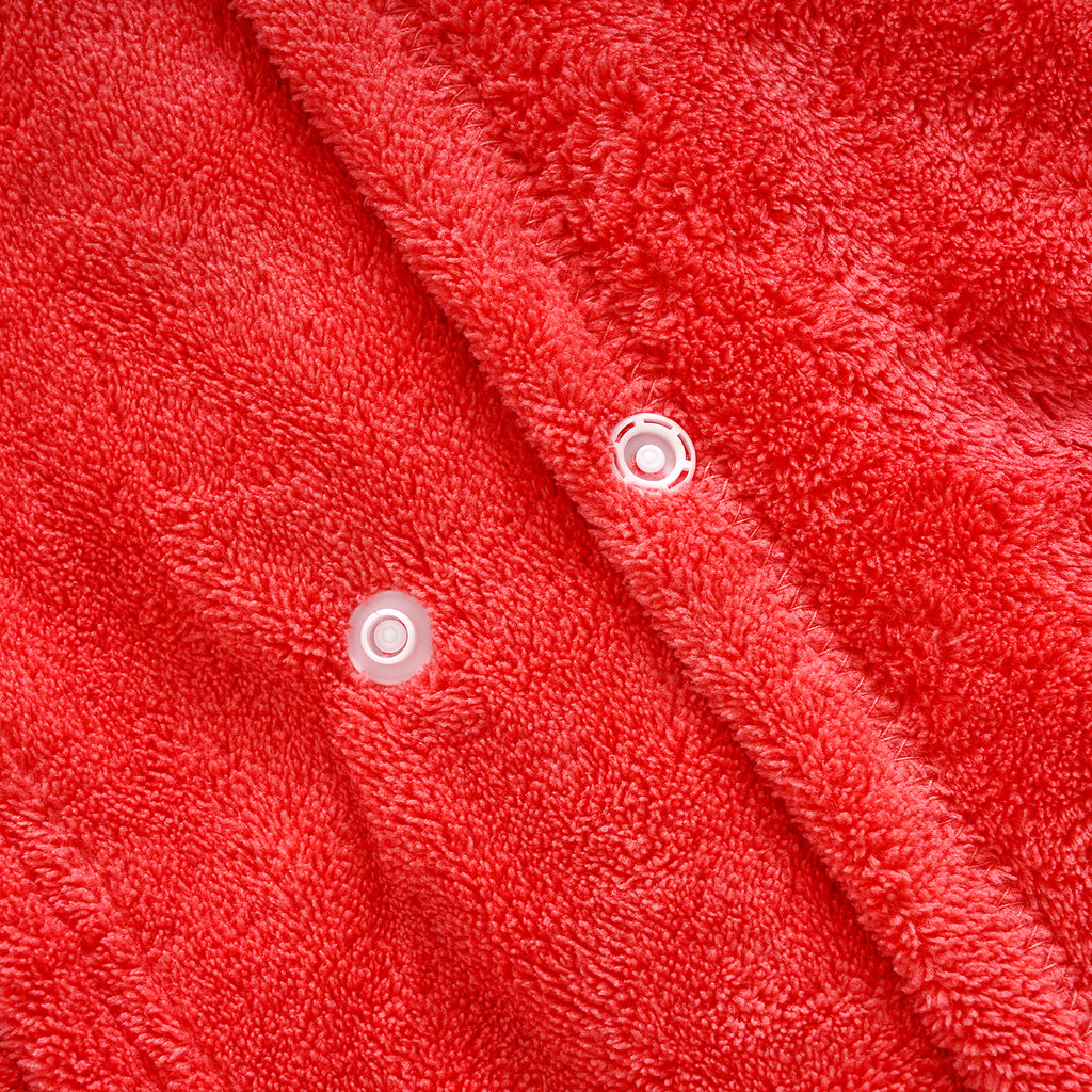 LIVMORE 2-Piece Wearable Bath Towel with Pocket & Matching Hair Towel Wrap (140 x 82cm) - Coral_8578736_6