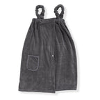 LIVMORE 2-Piece Wearable Bath Towel with Pocket & Matching Hair Towel Wrap (140x82cm, 65x26cm) - Light Grey_8578737_1