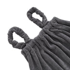 LIVMORE 2-Piece Wearable Bath Towel with Pocket & Matching Hair Towel Wrap (140x82cm, 65x26cm) - Light Grey_8578737_4