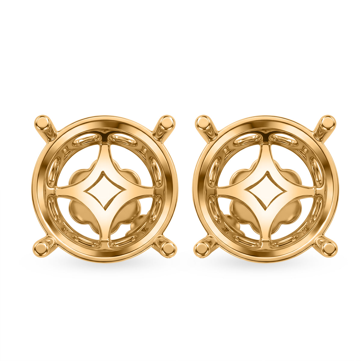 Screw Back Earring in 18K Vermeil Yellow Gold Plated Sterling Silver 8578762 0