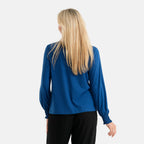 La Marey Round-neck Blouse (Size - L, 16-18) - Blue_8578776_2