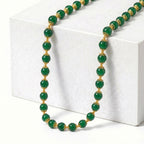 Green Onyx Adjustable Beads Necklace (Size - 18+2 Ext) with Lobster Clasp 205.00 Ct._8578827_2