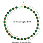 Green Onyx Adjustable Beads Necklace (Size - 18+2 Ext) with Lobster Clasp 205.00 Ct._8578827_5