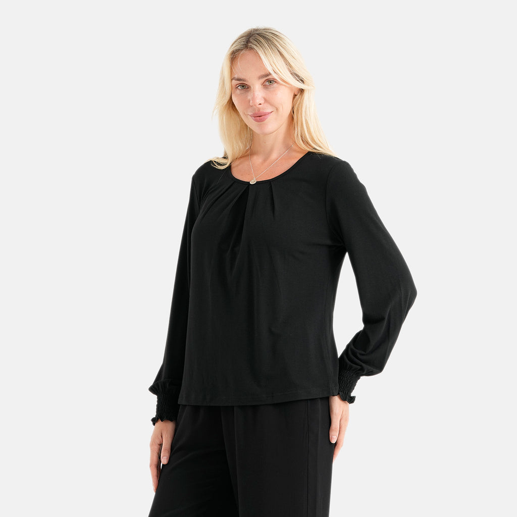 La Marey Patterned Blouse (Size - XL) - Black_8578853_2