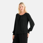 La Marey Patterned Blouse (Size - XL) - Black_8578853_2