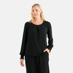 La Marey Patterned Blouse (Size - XL) - Black_8578853_3