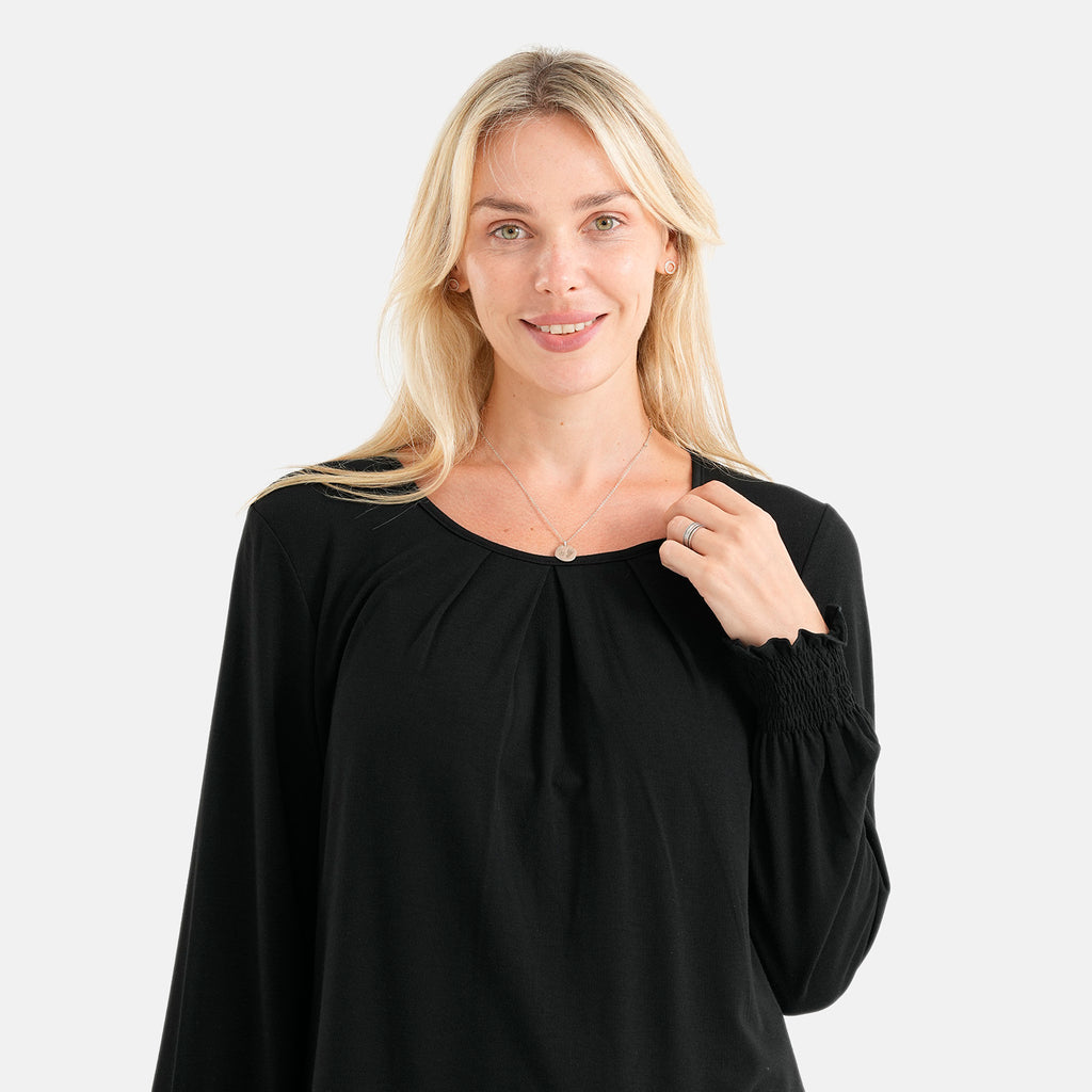 La Marey Patterned Blouse (Size - XL) - Black_8578853_4