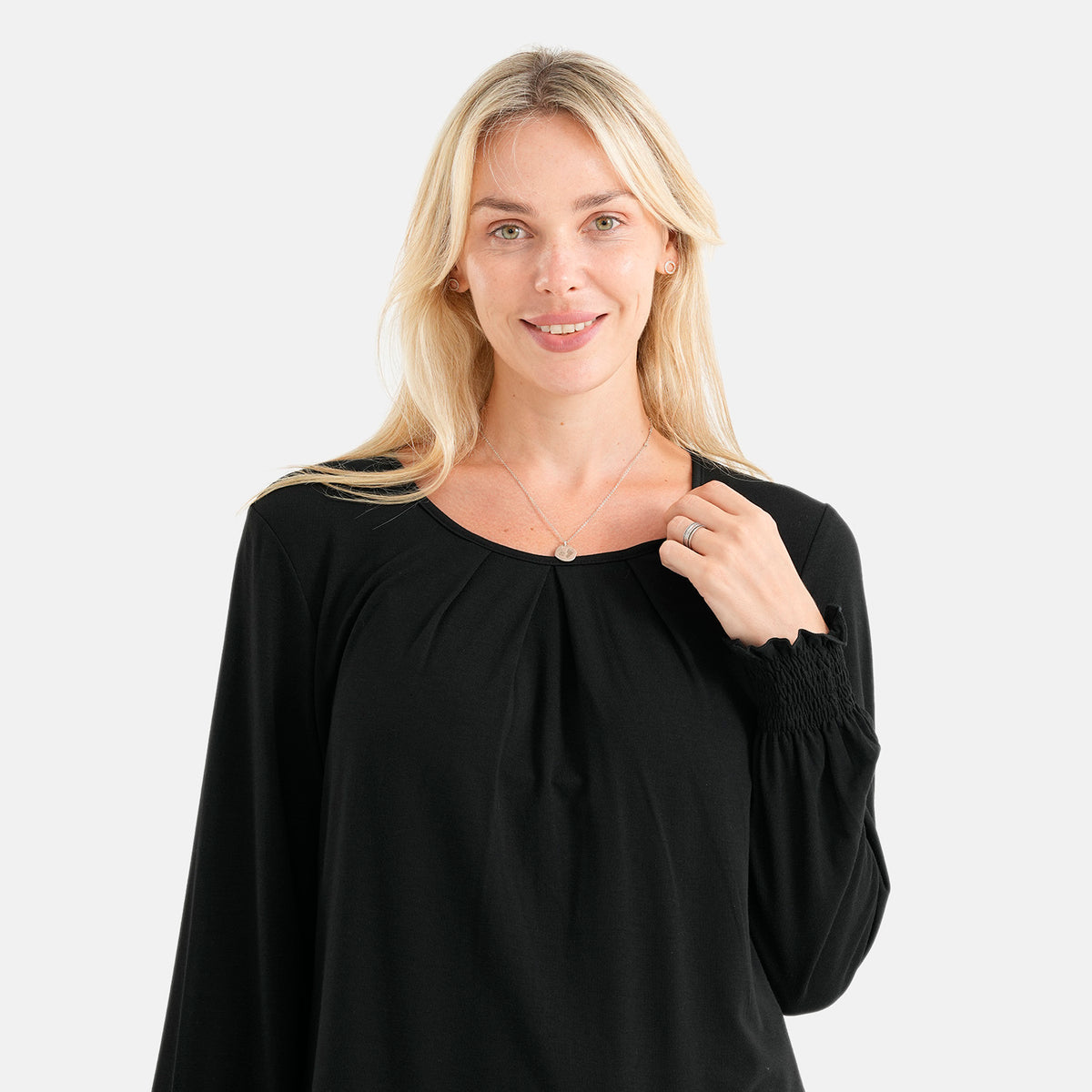 La Marey Round Neck Blouse (Size XL, 20-22) - Black 8578853 5