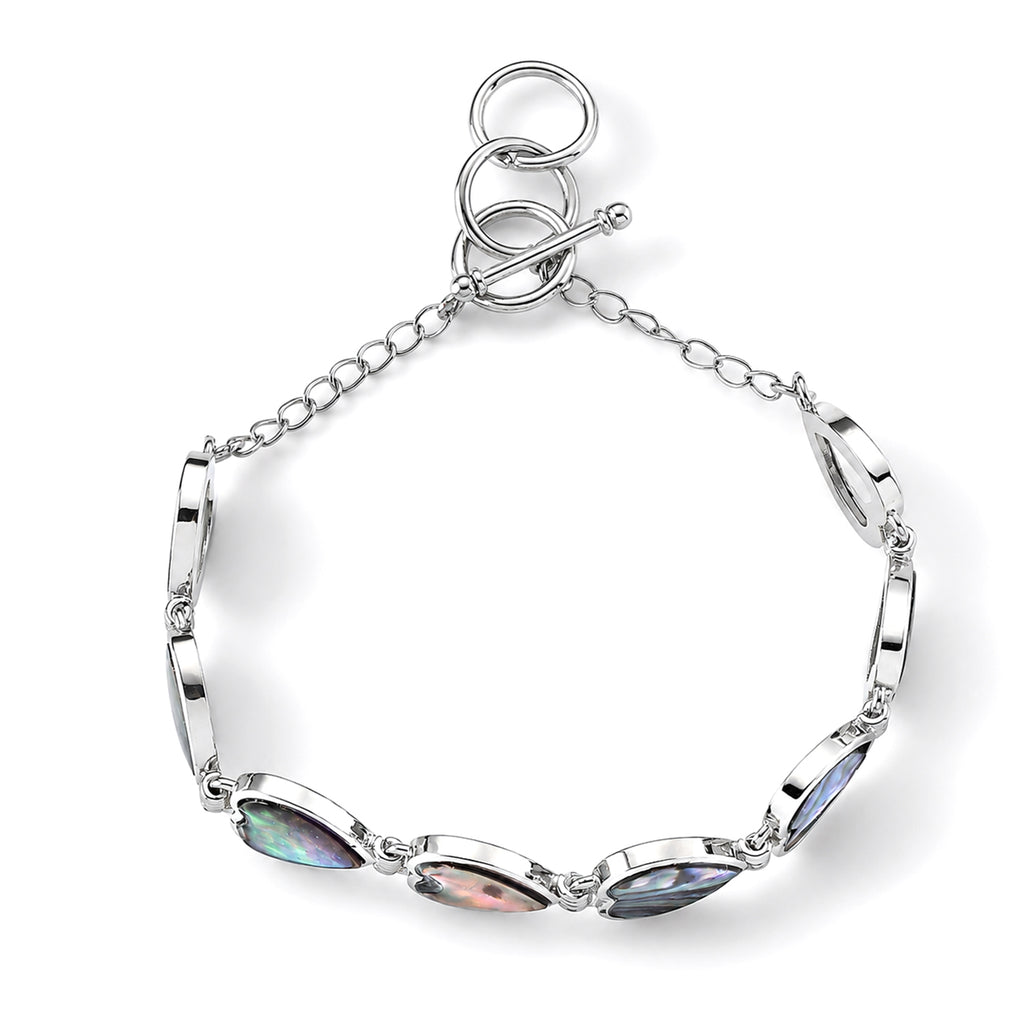 Abalone Shell Adjustable Beads Bracelet (Size - 7.5+1 Ext) with T-Bar Clasp 50.00 Ct._8578867_4