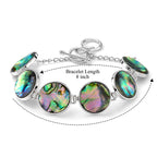 Abalone Shell Adjustable Beads Bracelet (Size - 7+1 Ext) with T-Bar Clasp 45.00 Ct._8578879_5
