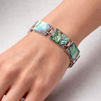 Abalone Shell Adjustable Beads Bracelet (Size - 8+1 Ext) with T-Bar Clasp 60.00 Ct._8578880_1