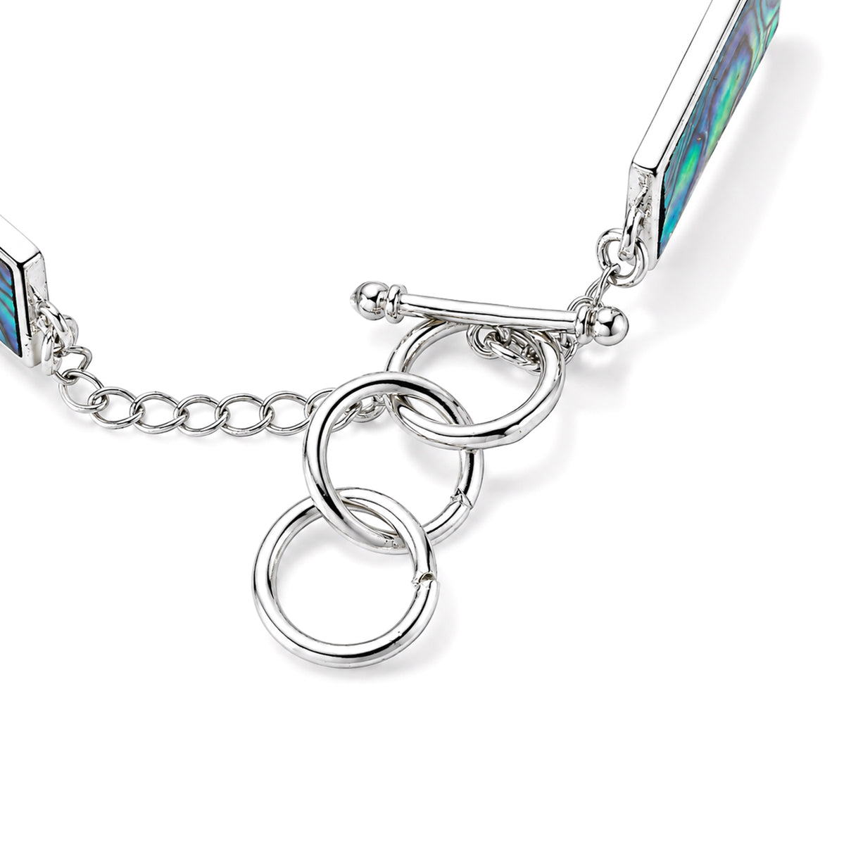 Natural Abalone Shell Adjustabkle Bracelet with Rectangle Frames (Size - 8-1 Ext) with Toggle Clasp 60.00 Ct. 8578880 3