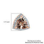 D'Joy Morganite, Moissanite Solitaire Stud Push Post Earring in 18K RG VermeilSterling Silver  2.400  Ct._8578899_4