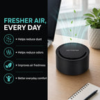 Livmore Mini Portable ABS Air Purifier, Ideal for home, office, car or travel use,  Helps reduce dust, odours, and air impurities  - Black_8579103_2