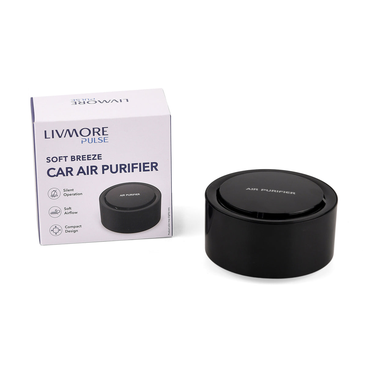 Livmore Mini Portable ABS Air Purifier, Ideal for home, office, car or travel use,  Helps reduce dust, odours, and air impurities  - Black V32519259 6