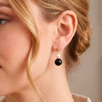Natural Shungite & Fresh Water Pearl Beads Drop Earring with Push Back 20.00 Ct._8579247_1