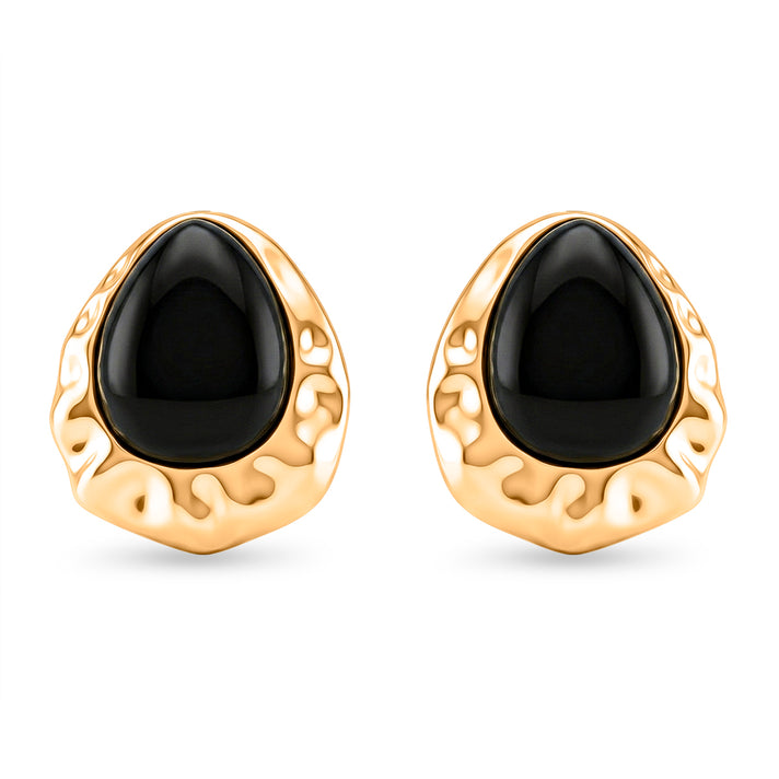Natural Shungite Bezel Stud Earring with Push Back 20.00 Ct. 8579248 1