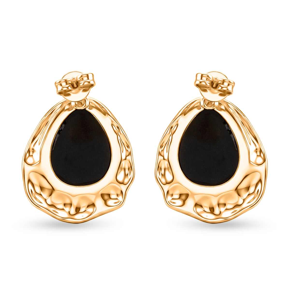 Natural Shungite Bezel Stud Earring with Push Back 20.00 Ct. 8579248 4