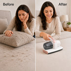 Wireless Handheld Uv Dust Mite Vacuum Cleaner - 8000Pa Strong Suction, 50W High-Power Motor, Rechargeable 1500Mah Battery With USB Charging - White_8579249_3