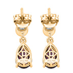 D'Joy - AAA Zambian Amethyst & Moissanite Dangling Earring with Push Post in Yellow Gold Plated Sterling Silver 2.22 Ct_8579282_4
