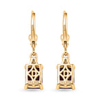 D'Joy - AAA Zambian Amethyst & White Zircon Dangle Earring with Lever Back in Yellow Gold Plated Sterling Silver 2.95 Ct._8579283_4