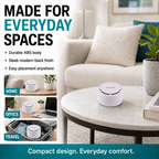 Livmore Mini Portable ABS Air Purifier, Ideal for home, office, car or travel use,  Helps reduce dust, odours, and air impurities  - White_8579284_4