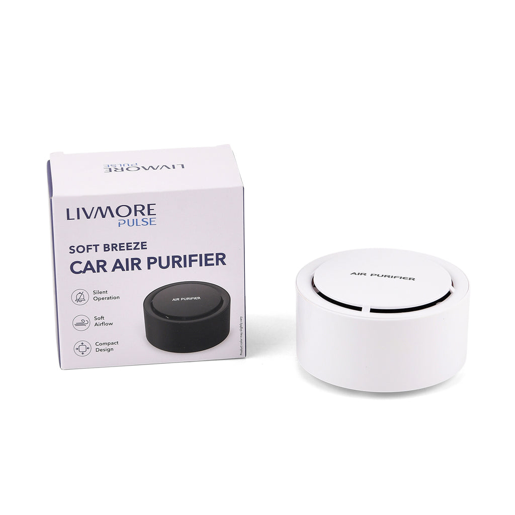Livmore Mini Portable ABS Air Purifier, Ideal for home, office, car or travel use,  Helps reduce dust, odours, and air impurities  - White_8579284_7