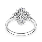 Luxuriant Tanzanite, Lab Grown Diamond Main Stone With Surrounding Stone Ring in Rhodium OverlaySterling Silver  1.373  Ct._8579309_4
