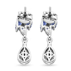D'Joy Tanzanite, White Zircon Dangling Earring in Rhodium OverlaySterling Silver  1.798  Ct._8579329_4