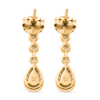 D'Joy - Tanzanite & White Zircon Dangling Earring with Push Post in Yellow Gold Plated Sterling Silver 1.00 Ct._8579330_4