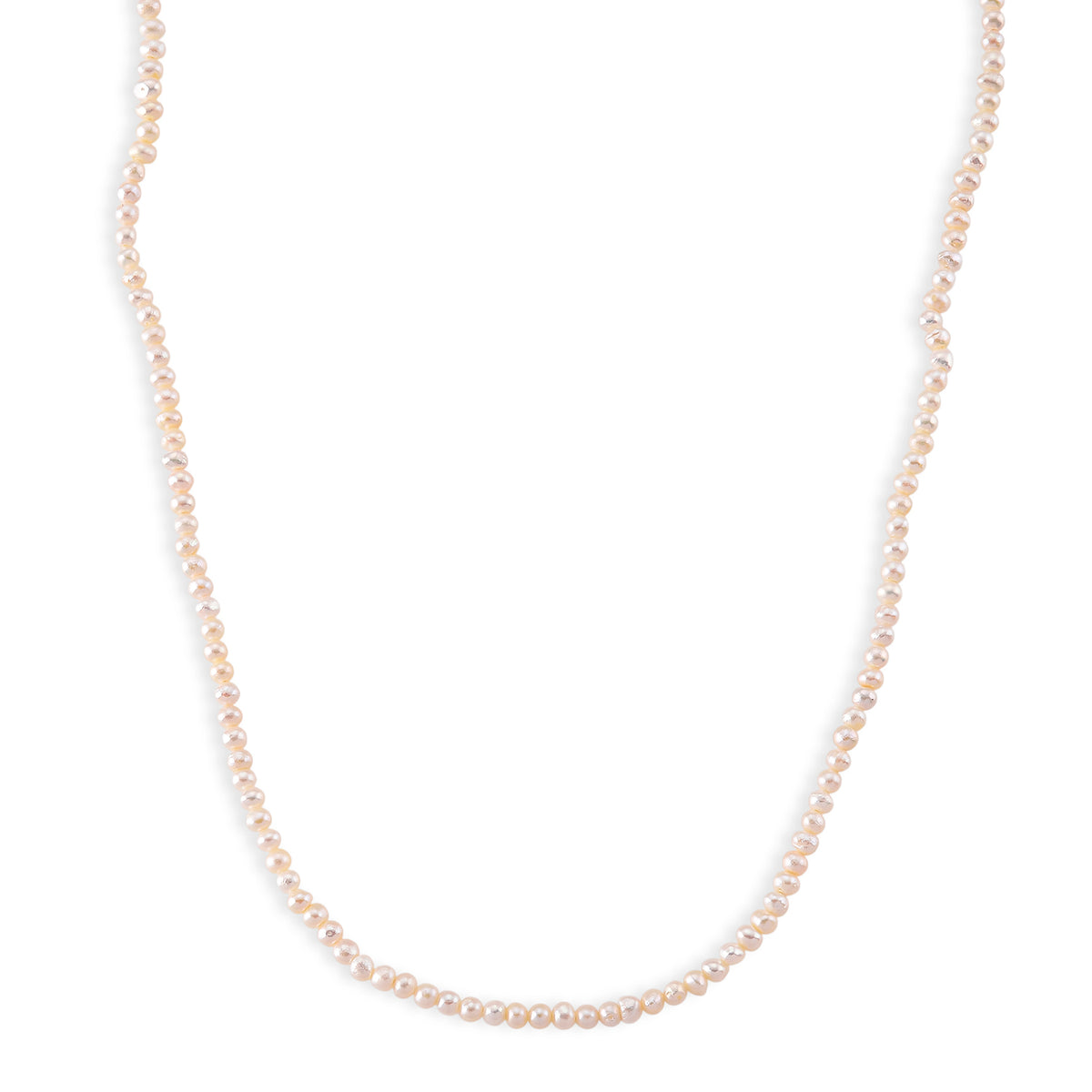 One Time Deal- White Fresh Water Pearl Necklace (Size - 18+2 Ext) V32520075 0