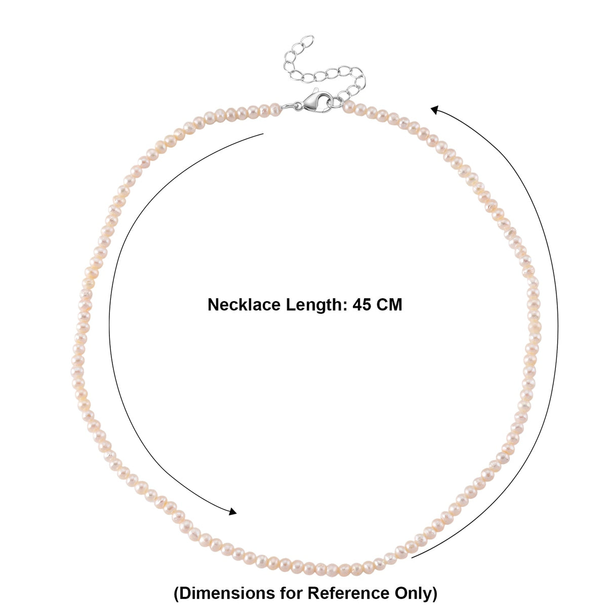One Time Deal- White Fresh Water Pearl Necklace (Size - 18-2 Ext) V32363825 6