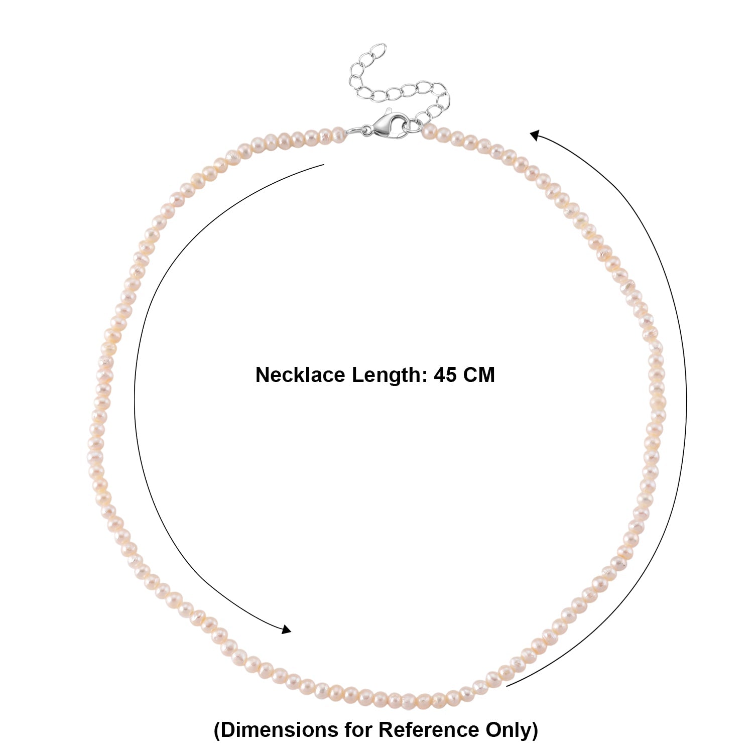 One Time Deal- White Fresh Water Pearl Necklace (Size - 18-2 Ext) V32366228 6