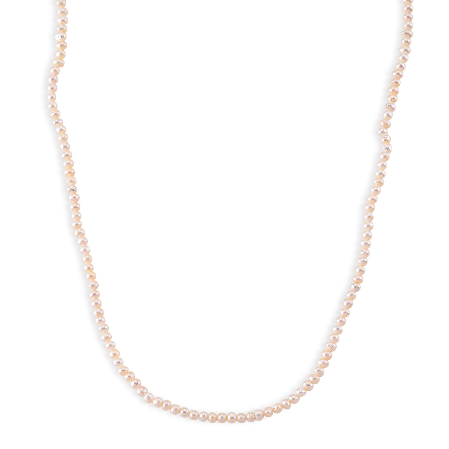 One Time Deal- White Fresh Water Pearl Necklace (Size - 18-2 Ext) V32366228 0