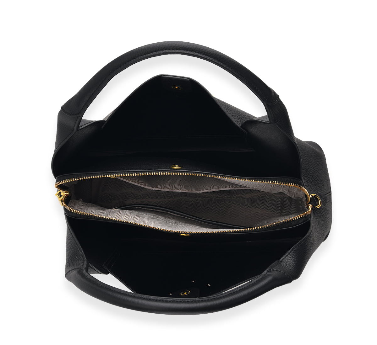 Designer Inspired Genuine Leather Horsebit Top-Handle Satchel Bag With Shoulder Strap - Black V32514188 5
